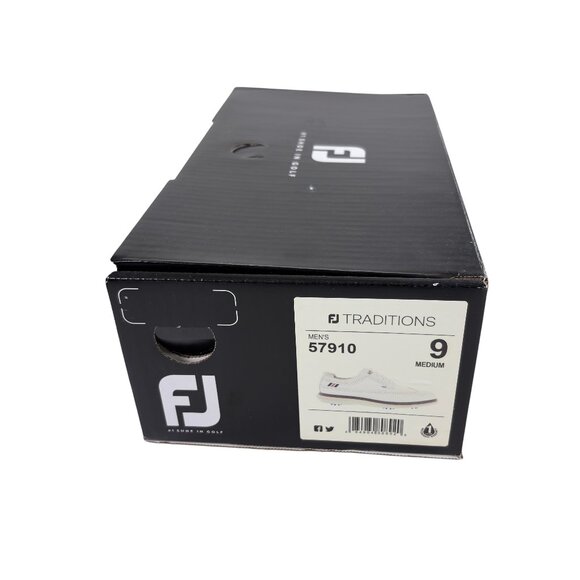 FootJoy Traditions Mens Wingtip Golf Shoes Size 9 M White 57910 NEW - Picture 7 of 7